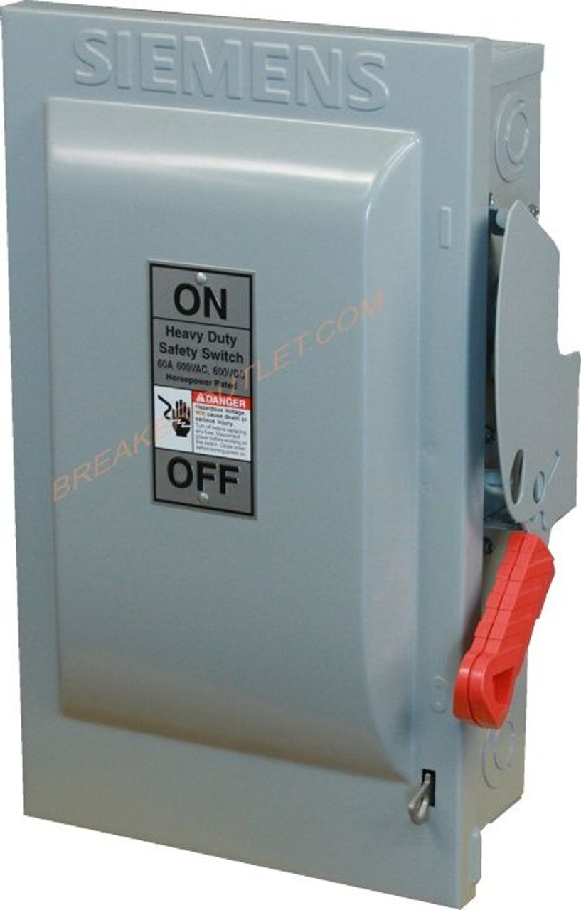 HF362 Fusible Safety Switch 60A 600V by Siemens