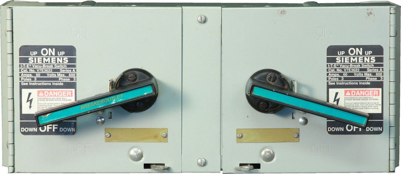 V7E3622 Siemens Twin 60A Vacu-Break Fusible Panel Switch