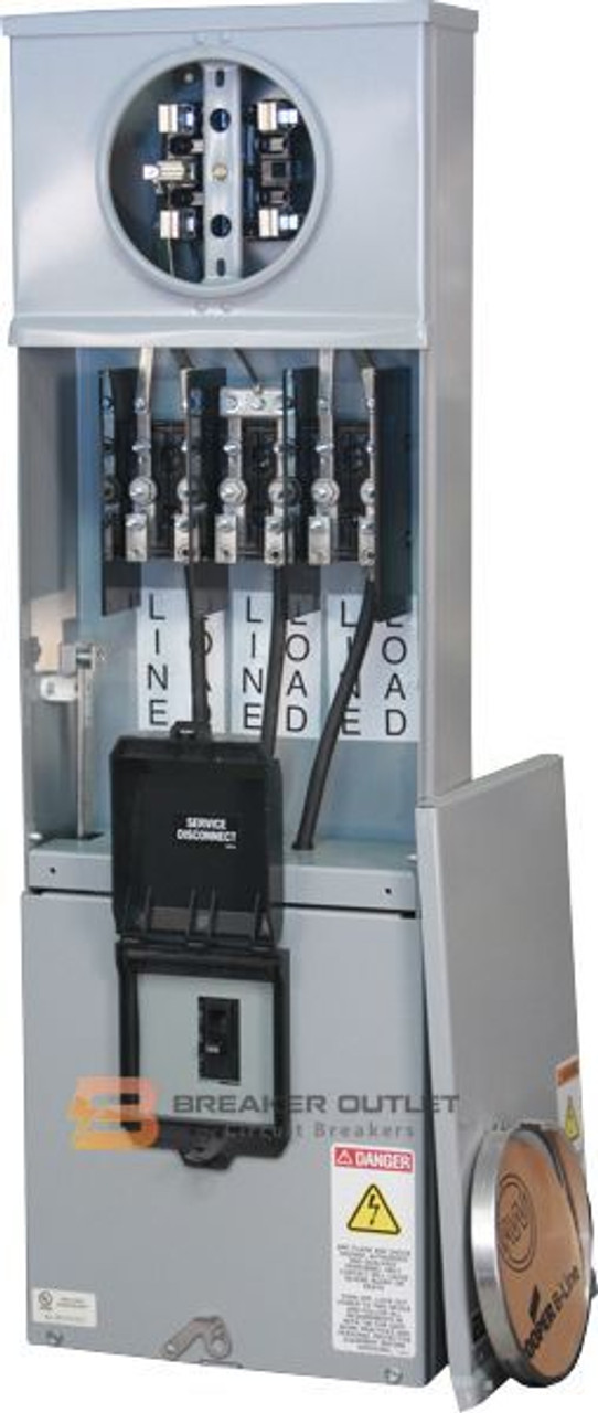 215MTBHMS15 100A Meter Main Meter Service B-Line 3P 480V w/100A Main Breaker