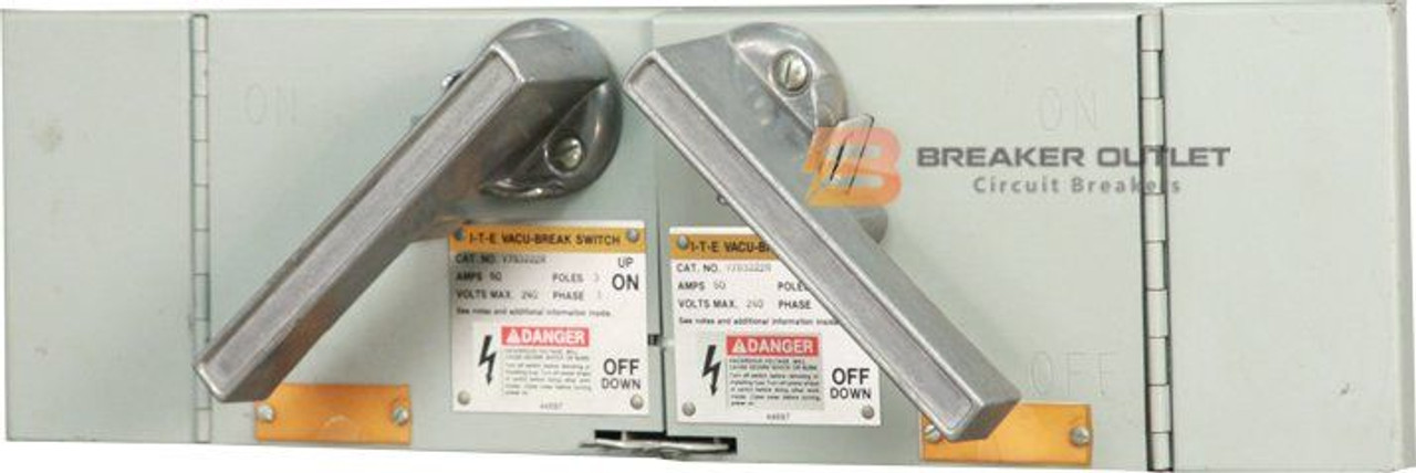 V7B3222R Siemens Twin 60A Vacu-Break Fusible Panel Switch