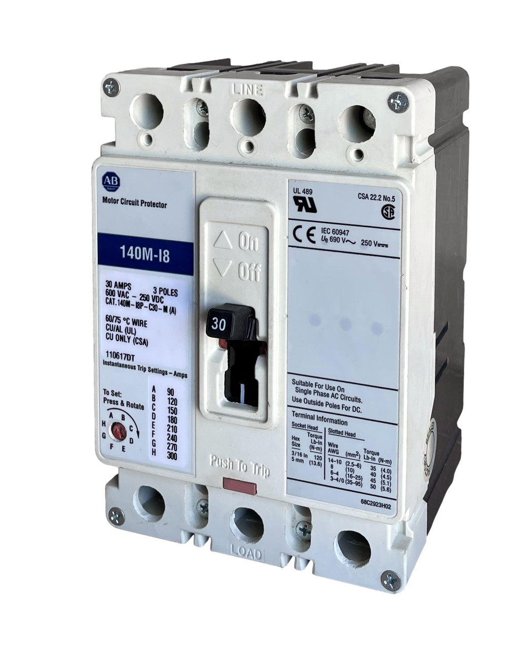 140M-I8P-C30-M Allen-Bradley Circuit Breaker