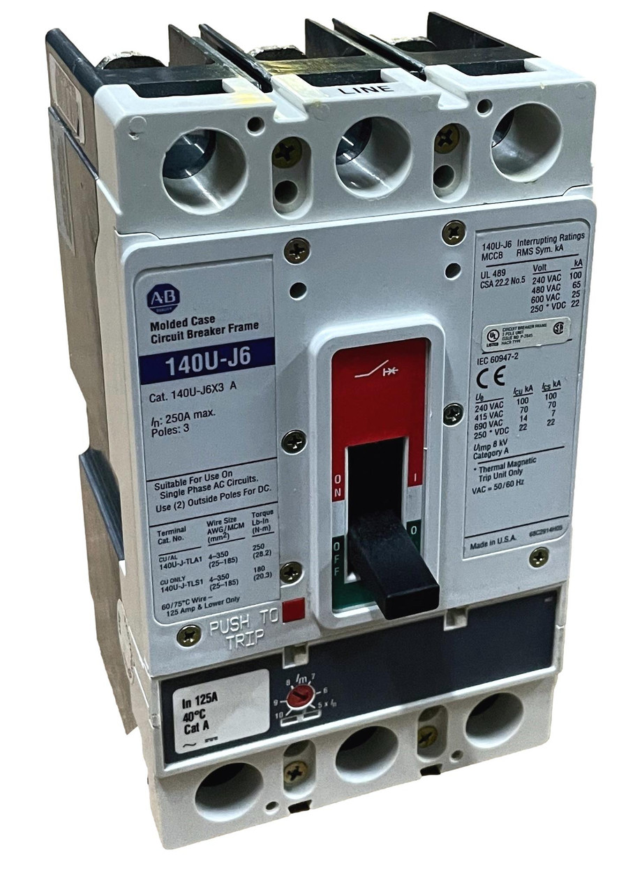 140U-J6D3-D12 Allen-Bradley 140U-J6X3 Circuit Breaker
