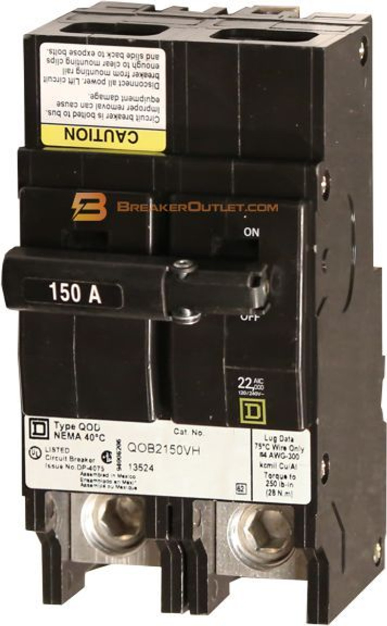 QOB2150VH High Interrupting Type QOD Square D Circuit Breaker