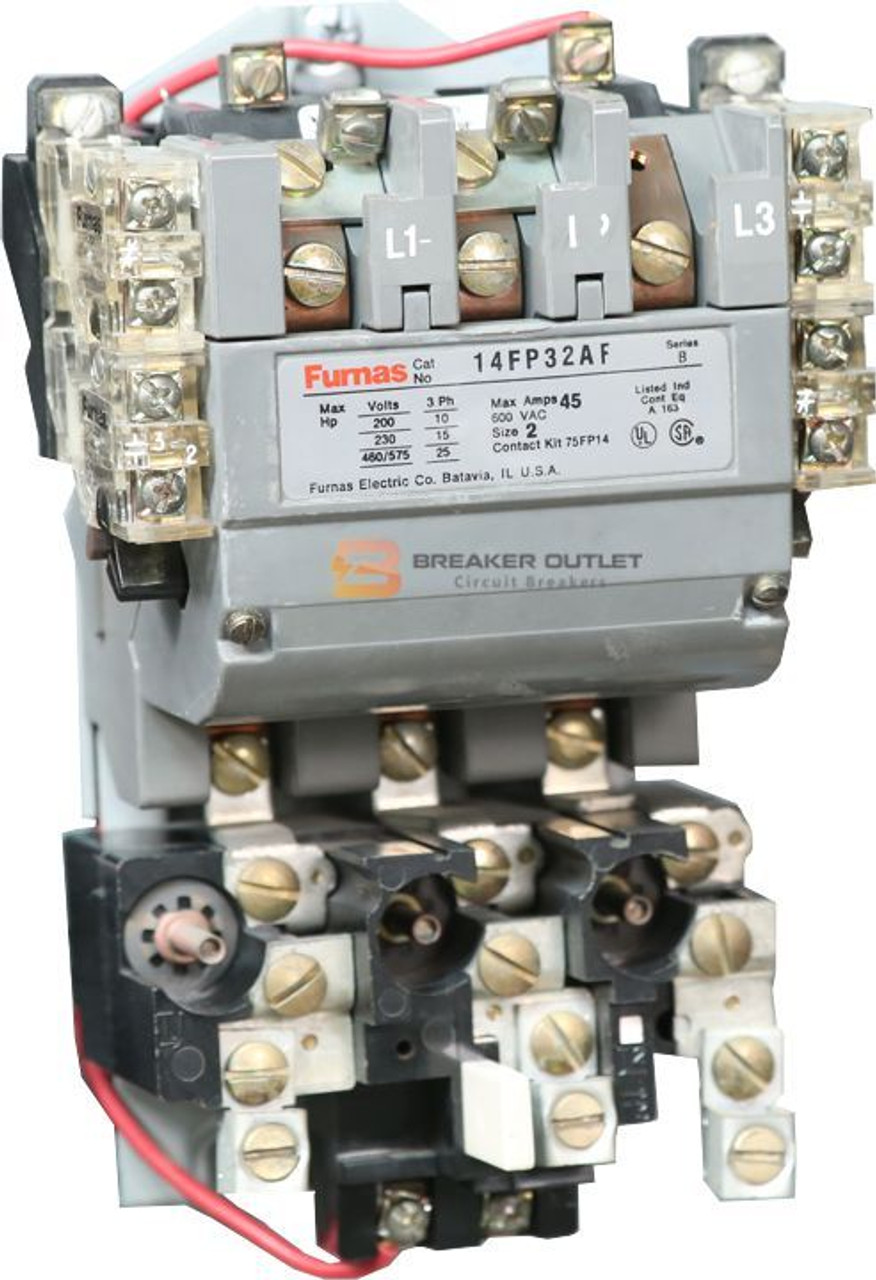 14FP32AF Furnas Size 2 Open NEMA Magnetic Starter