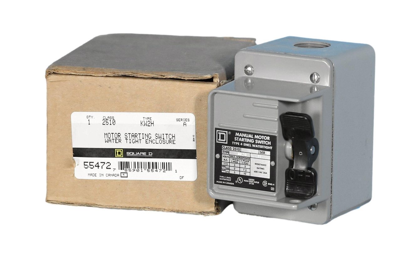 2510KW2H Square D Type K Manual Motor Starter