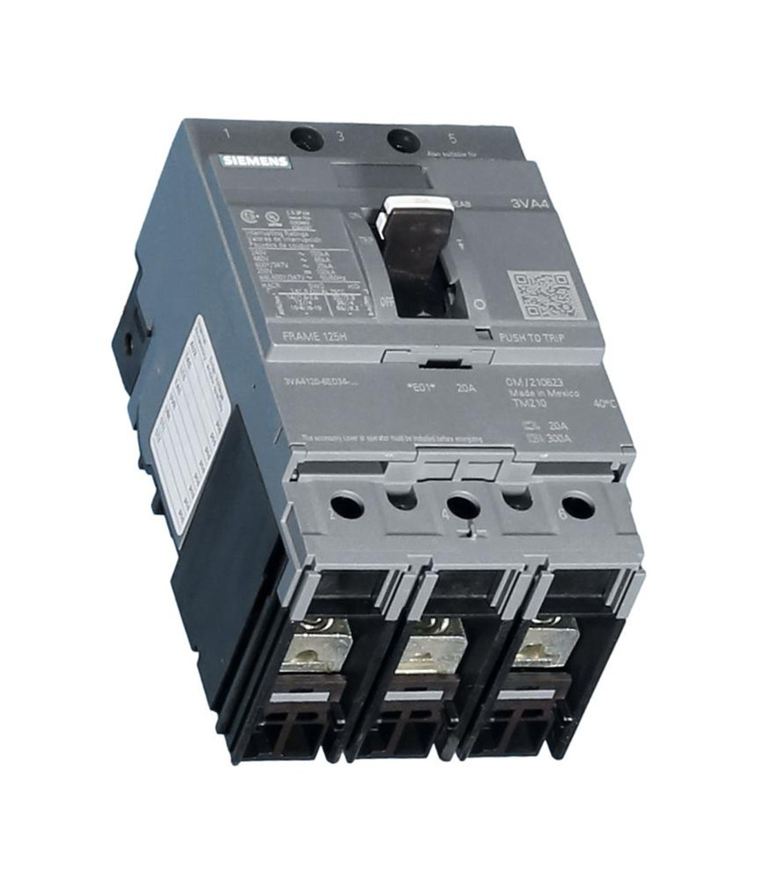 3VA4130-6ED34-0AA0 Siemens 3VA4 Circuit Breaker 3 Pole 30A