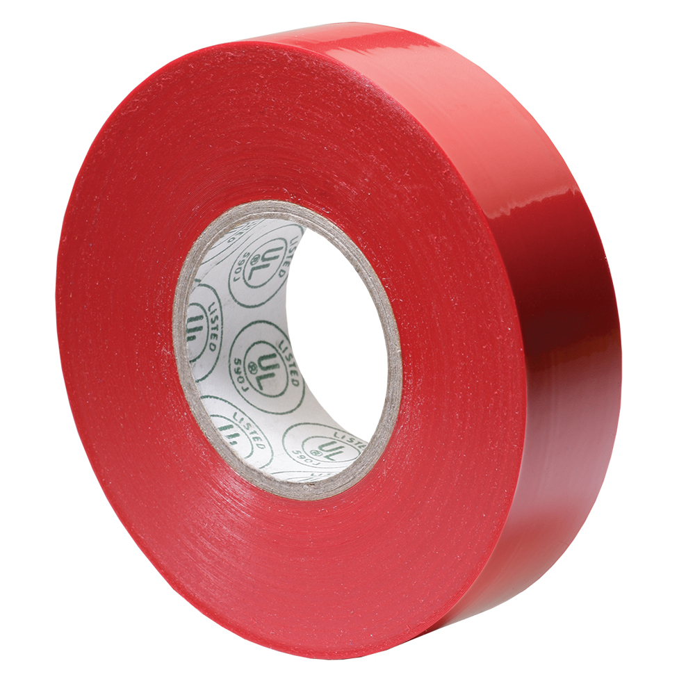 Ancor Premium Electrical Tape – 3/4″ x 66′ – Red