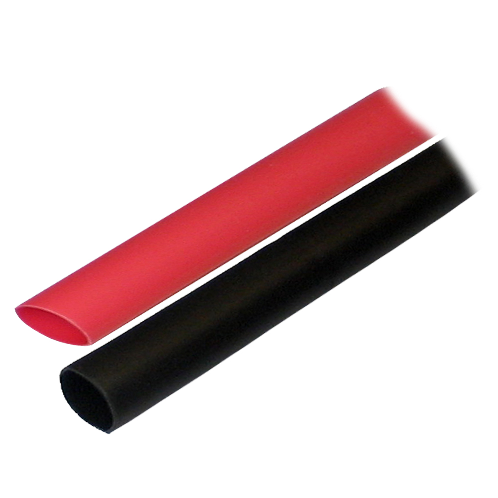 Ancor Adhesive Lined Heat Shrink Tubing (ALT) – 1/2″ x 3″ – 2-Pack – Black/Red