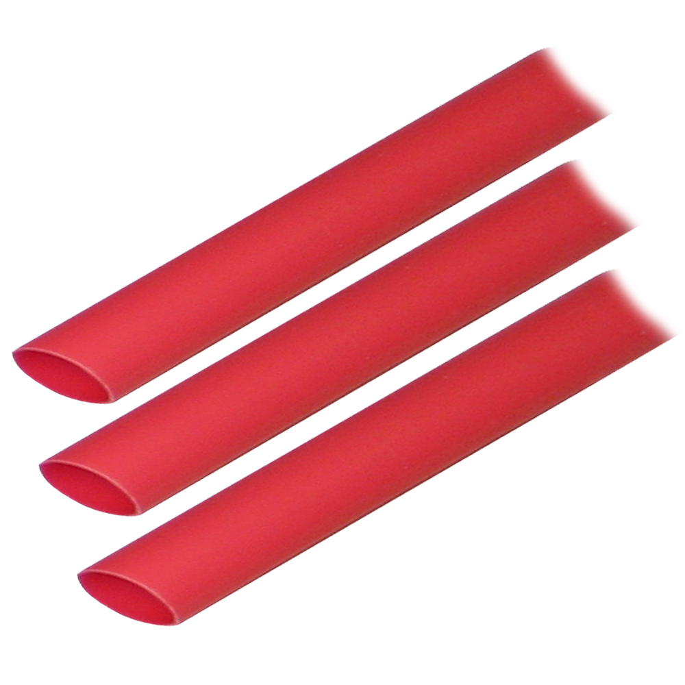 Ancor Adhesive Lined Heat Shrink Tubing (ALT) – 1/2″ x 3″ – 3-Pack – Red