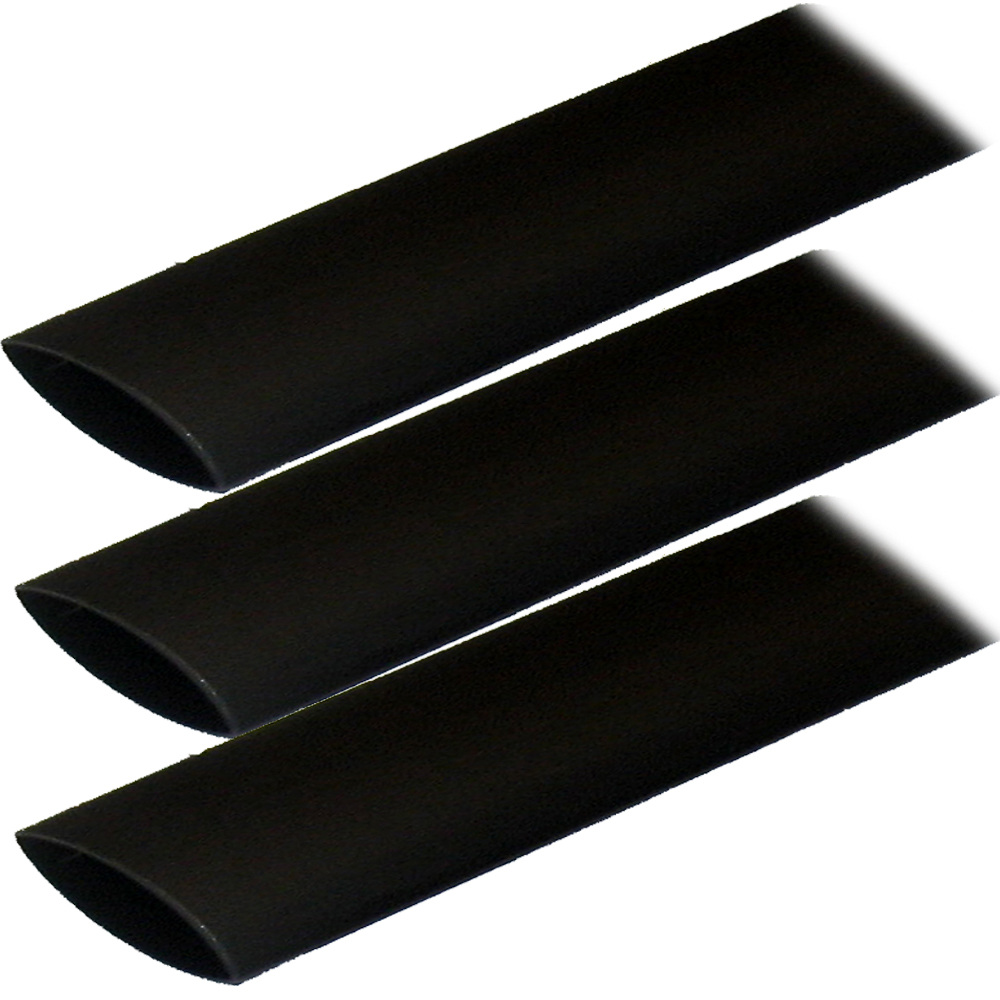 Ancor Adhesive Lined Heat Shrink Tubing (ALT) – 1″ x 12″ – 3-Pack – Black