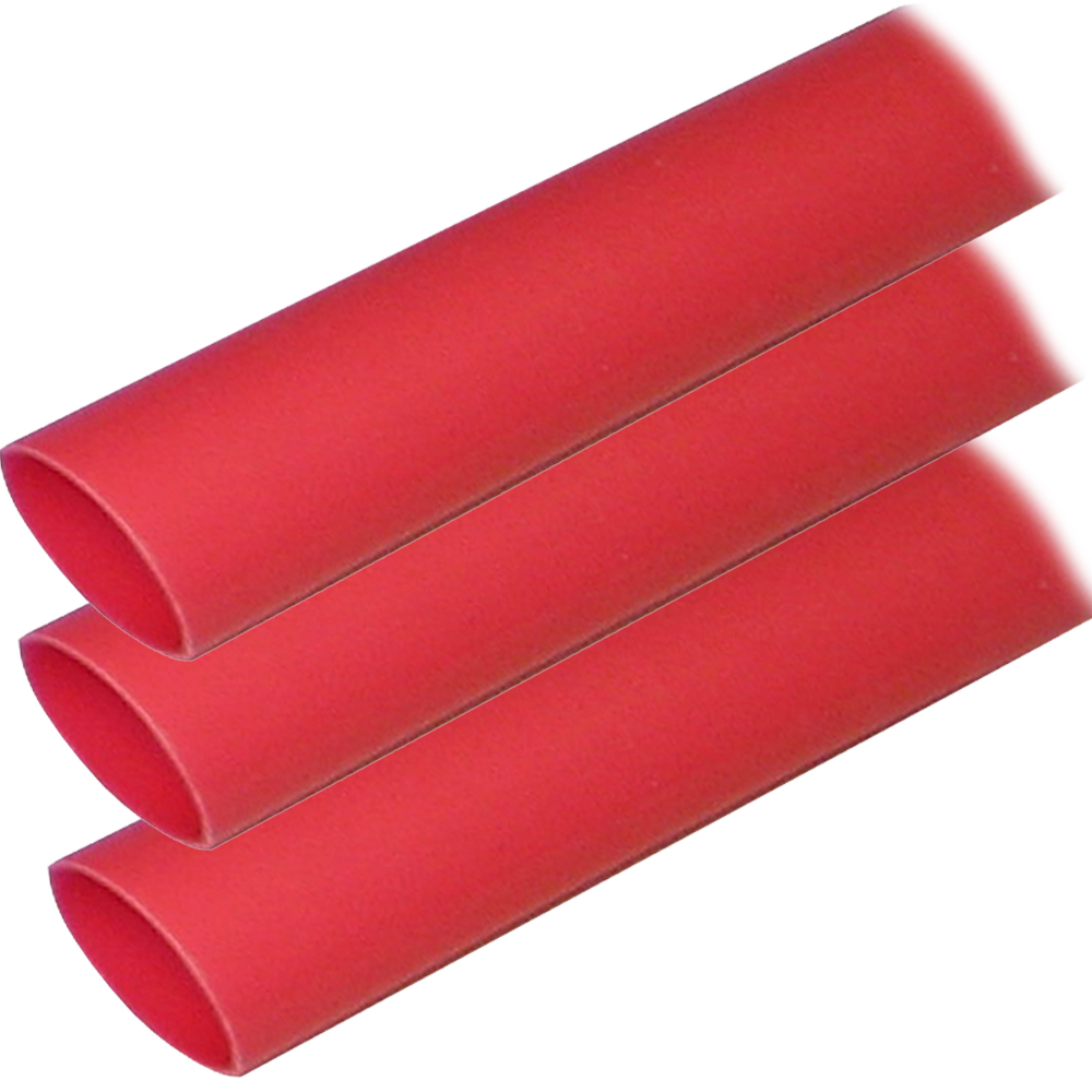 Ancor Adhesive Lined Heat Shrink Tubing (ALT) – 1″ x 12″ – 3-Pack – Red