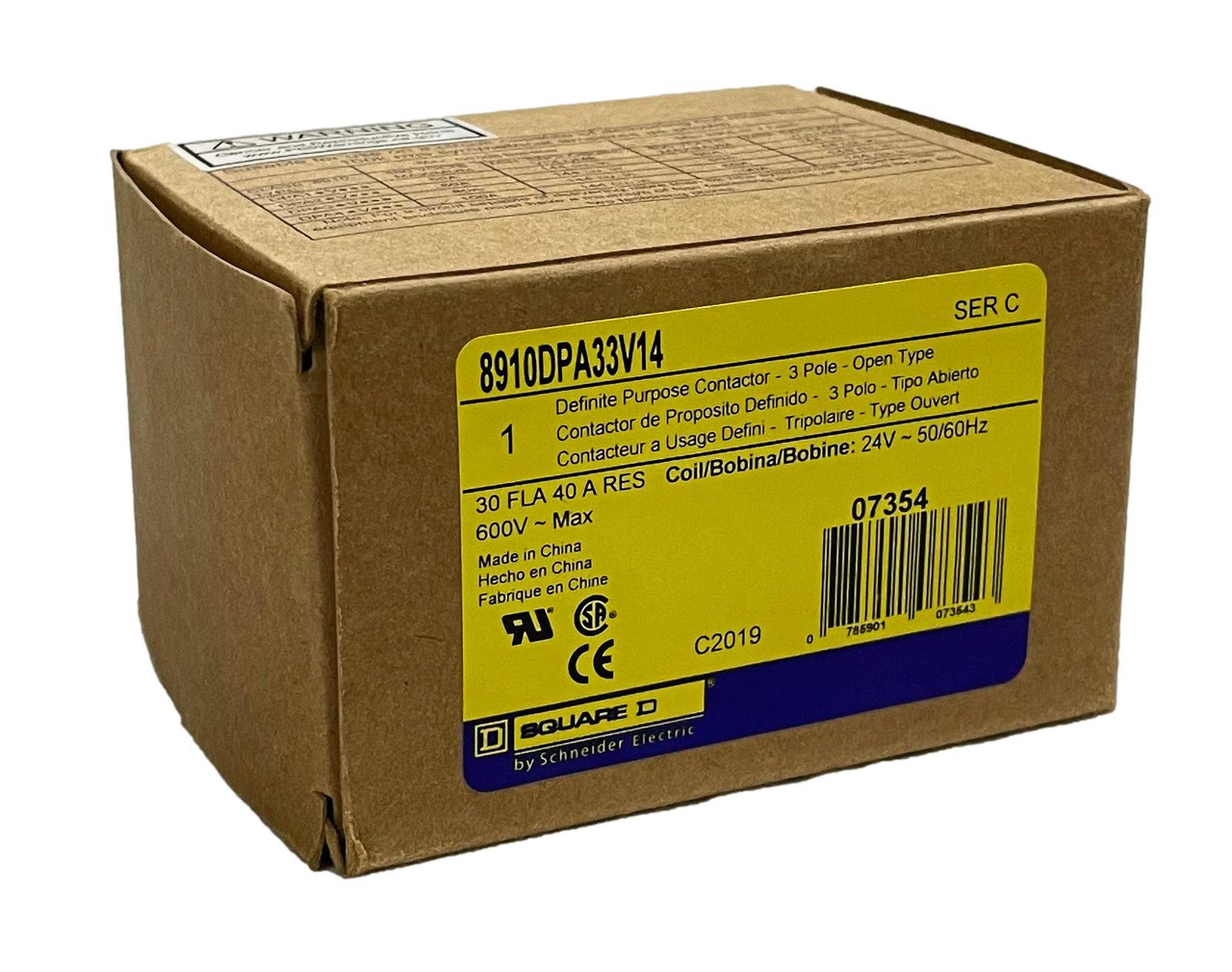 30A Definite Purpose Contactor 8910DPA33V14 by Square D