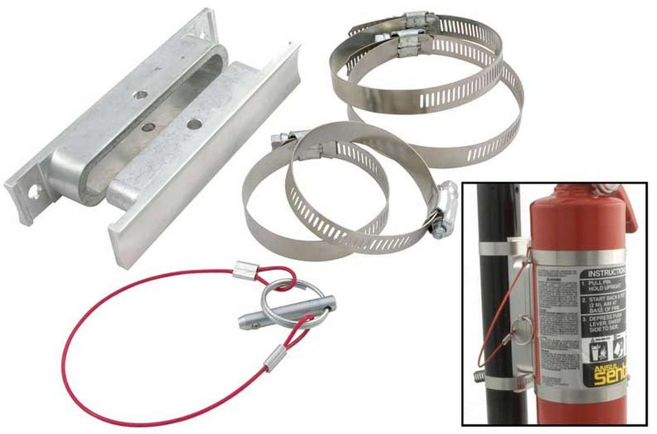 Allstar Performance Quick Release Fire Extinguisher Bracket for 2-1/2 lb 3-1/2" O.D. Extinguishers ALL10510