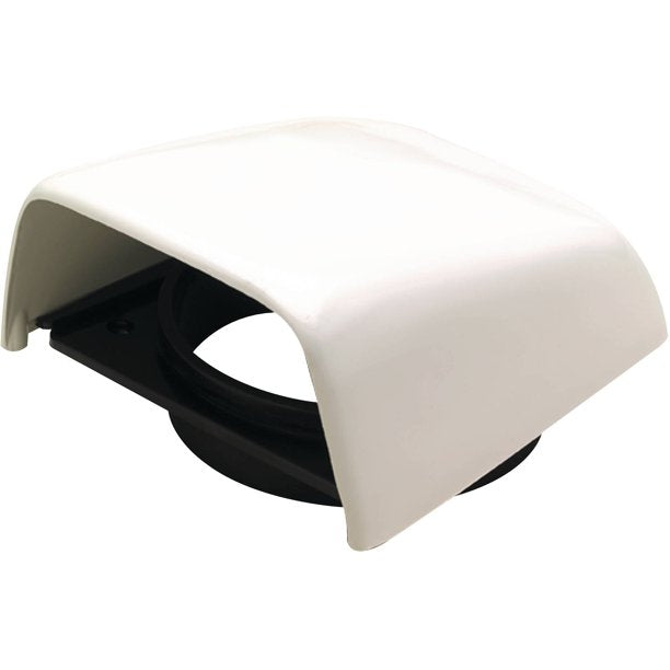 Beckson Vent 4 in. Hose Adapt. White