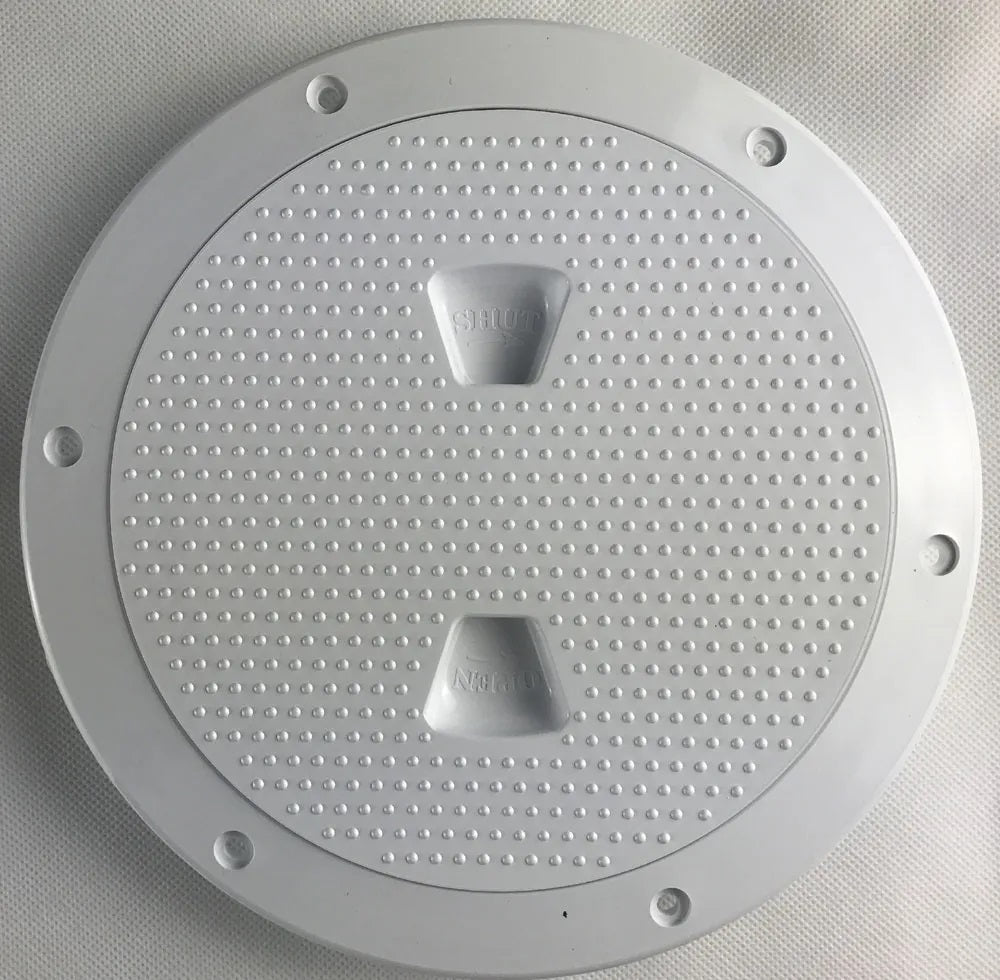 Beckson Deckplate 6 in. Screw In Dimpled White