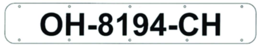 Bernard Reg Plate Plastic (Pair)