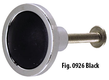 1-1/8 BLACK KNOB CHROME