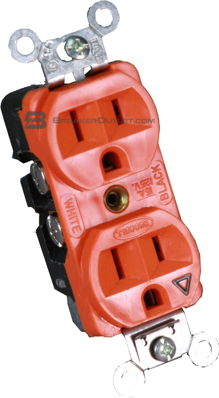 CR5252IG Orange Duplex Isolated ground receptacle