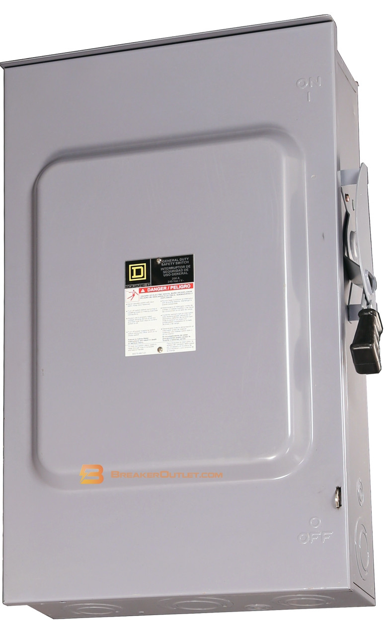 D324NRB Outdoor 200A Square D Fusible Safety Switch 240V