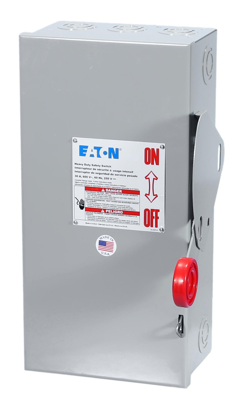 DH221NGK Single Phase 30A Fusible Indoor Safety Switch -New