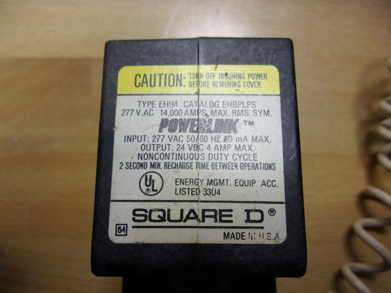 Square D EHBPLPS power link Type EHB4 277V 24VDC "Power Link" Circuit Breaker
