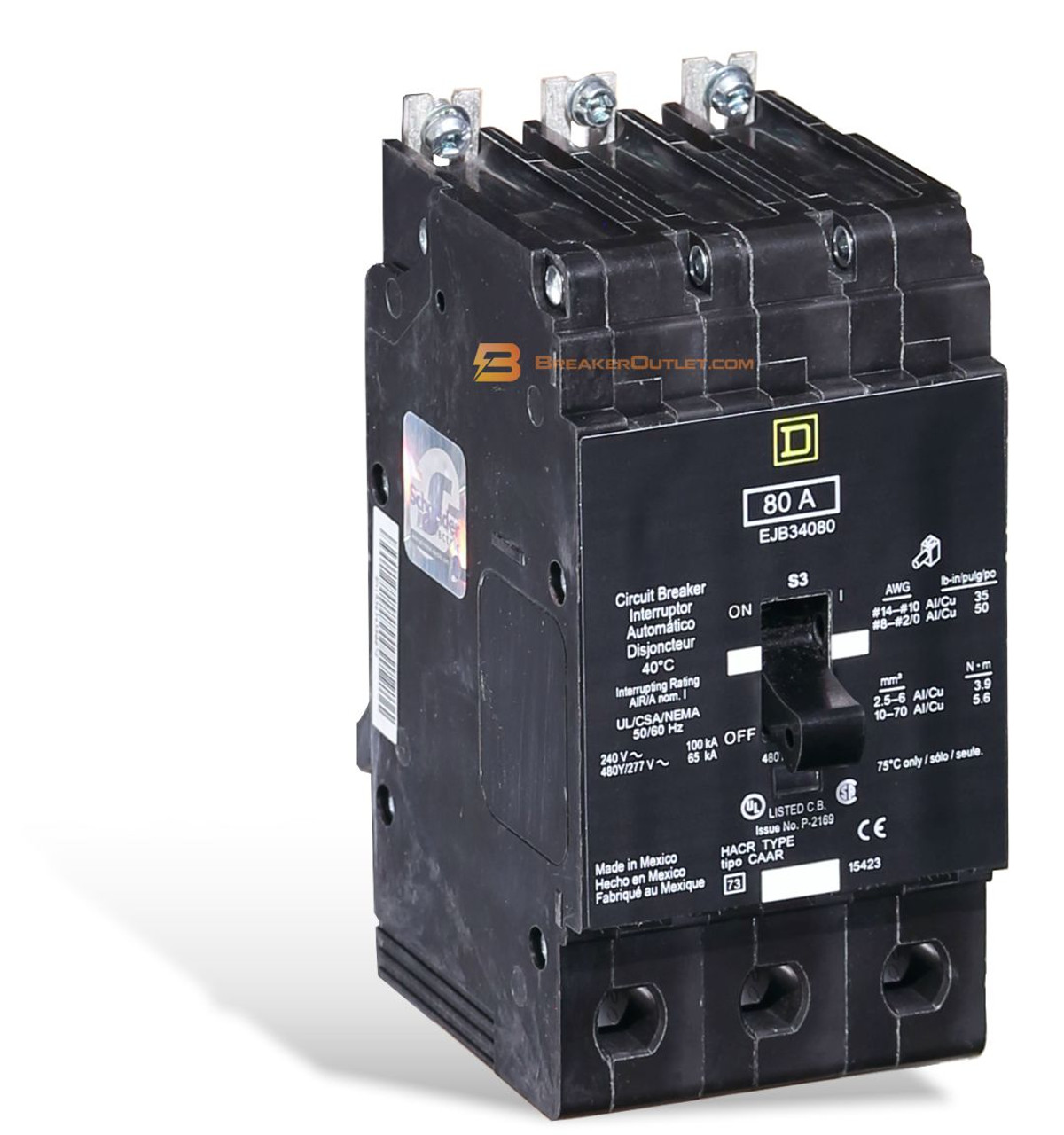 EJB34035 Circuit Breaker 65K Rated, Square D