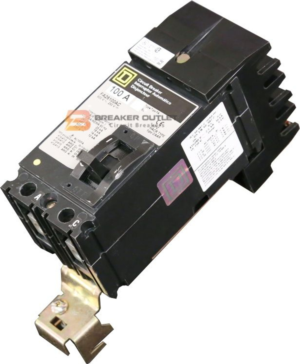 Refurb FA26060AC I-Line Circuit Breaker with AC Connectors, by Square D