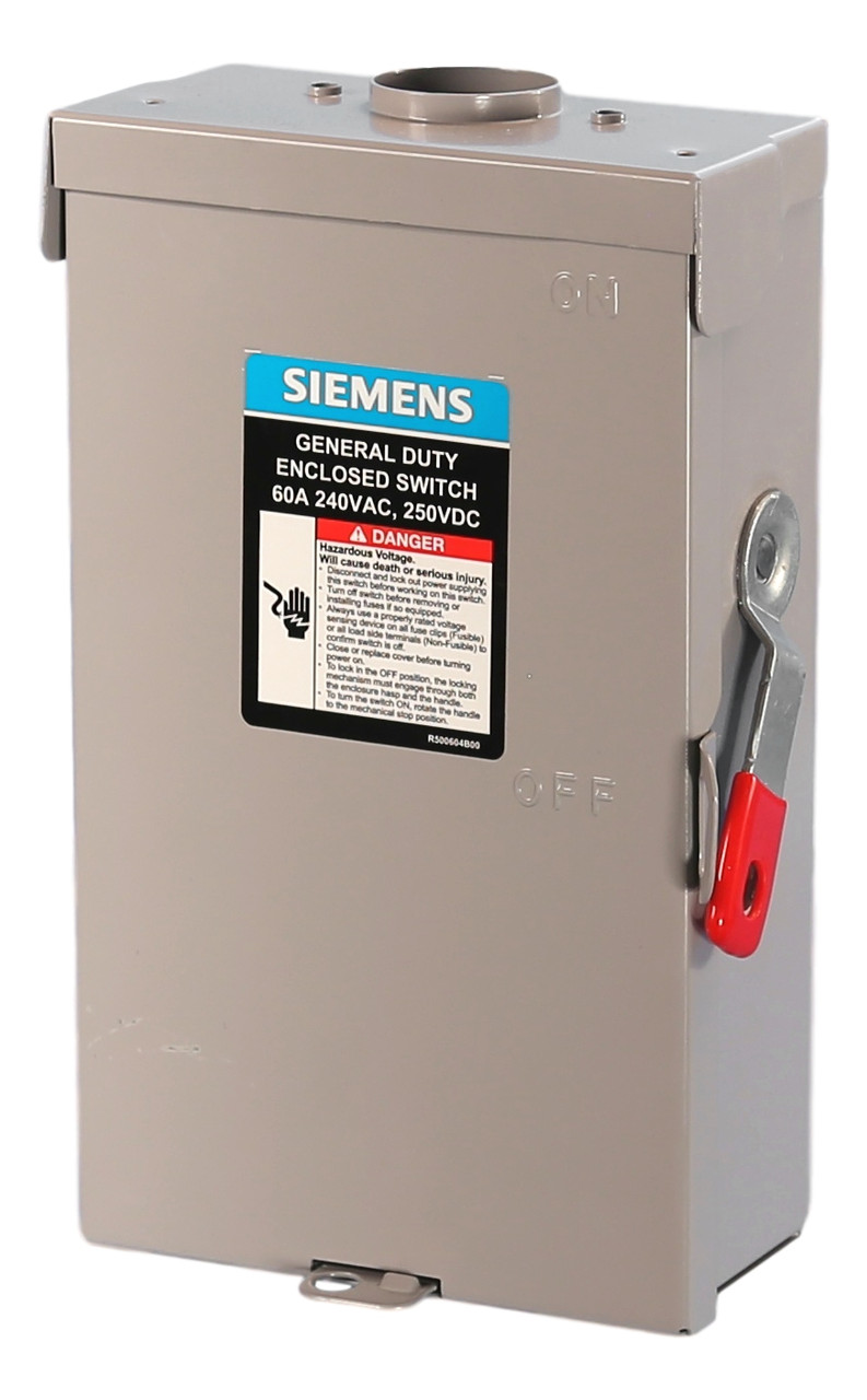 GF322NRA Outdoor Fusible Safety Switch 60A 240V by Siemens