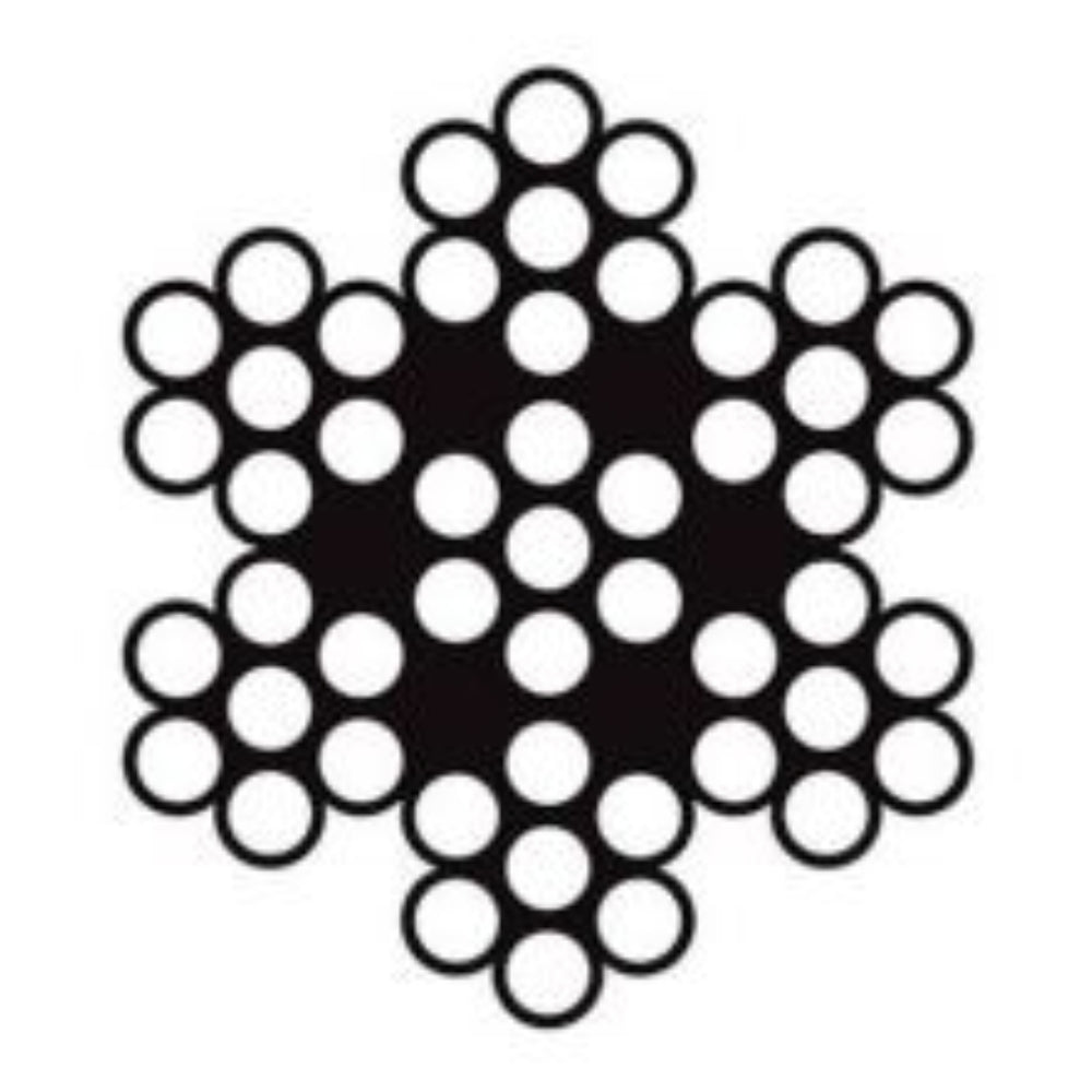 Hayn Wire Rope - Round Strand 7x7 - Dia: 5/32 in - Spool: 250.0 ft (76.2 m) (SC1567725)