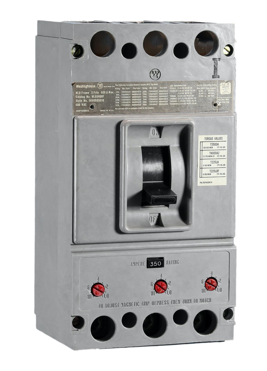 HLB3400 Westinghouse Circuit Breaker 35k Rated Mark 75 High Interrupting