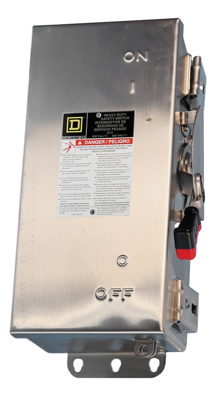 Stainless Steel HU361DS Heavy Duty 30A Safety Switch Non-Fusible