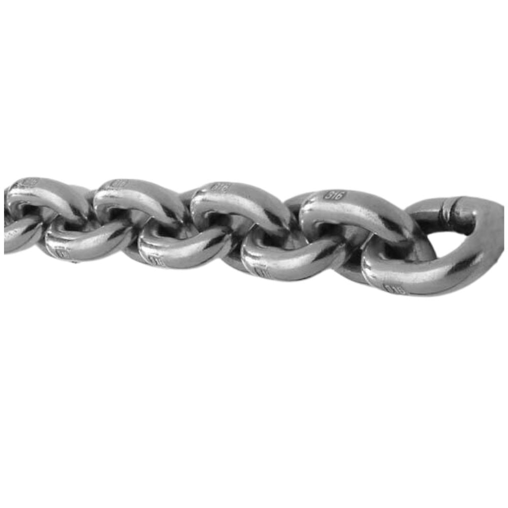 Imtra Chain - 1/4 in (6.0 mm) Stainless Steel (by ft) (AC80402)
