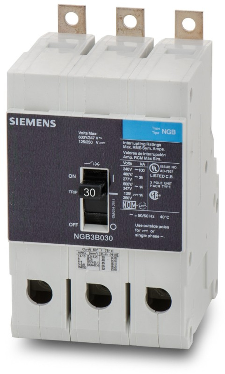 NGB3B050B Siemens Bolt on Panel board Circuit Breaker