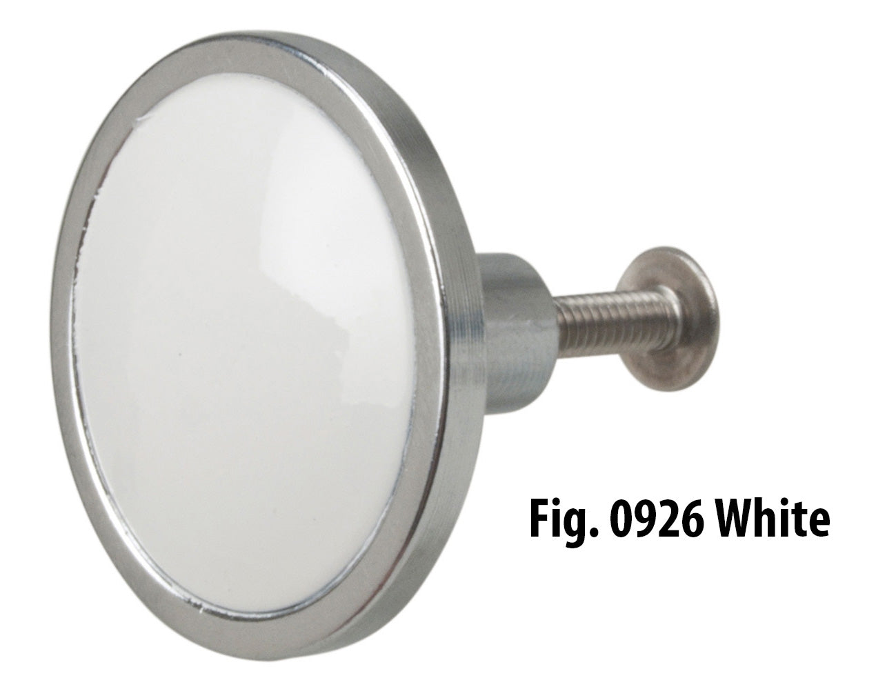 1-1/8 WHITE KNOB CHROME