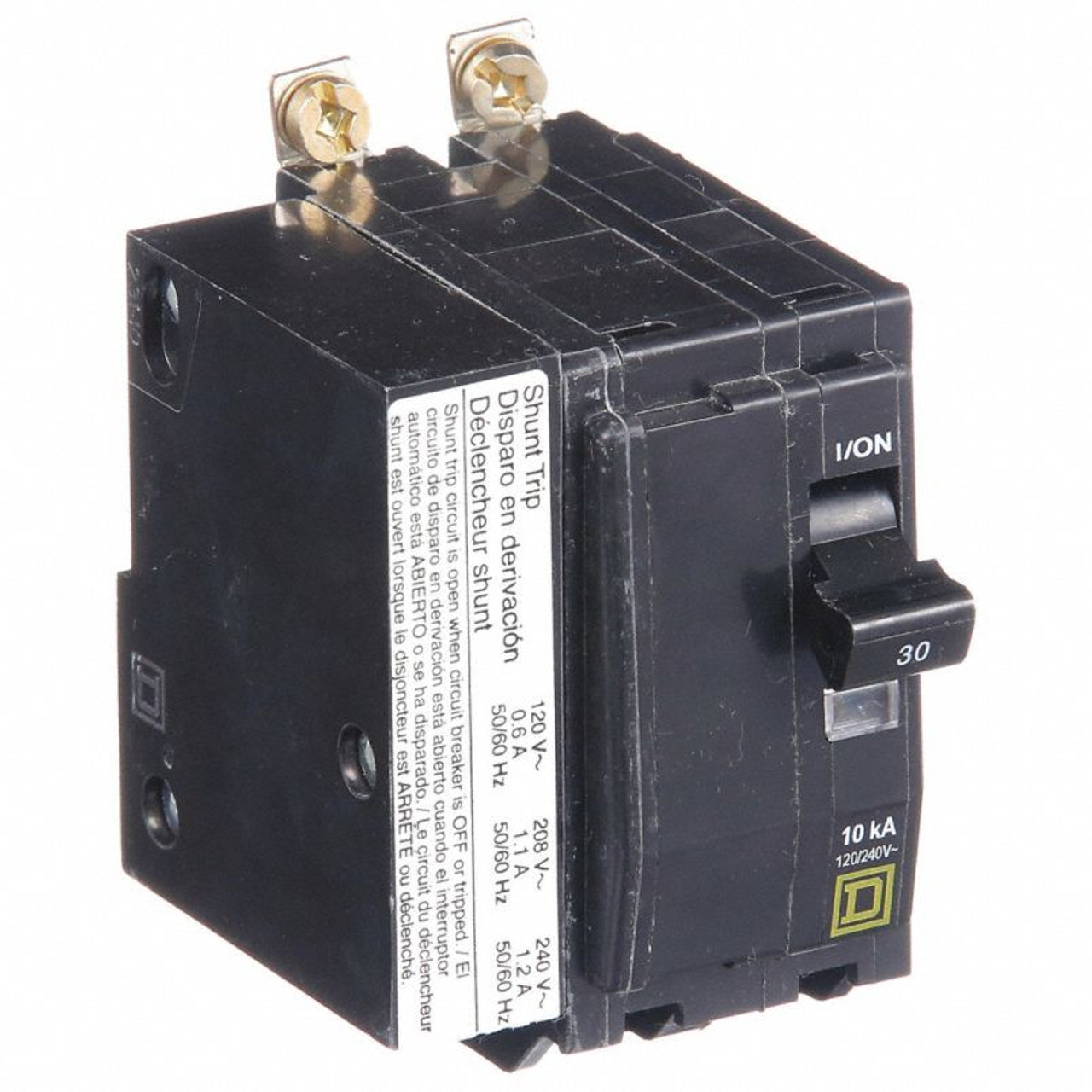 QOB2401021 Square D 2 Pole 30 Amp Circuit Breaker with Shunt Trip
