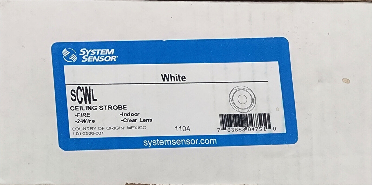 SCWL Clear Fire Strobe Cieling Light, 2 Wire