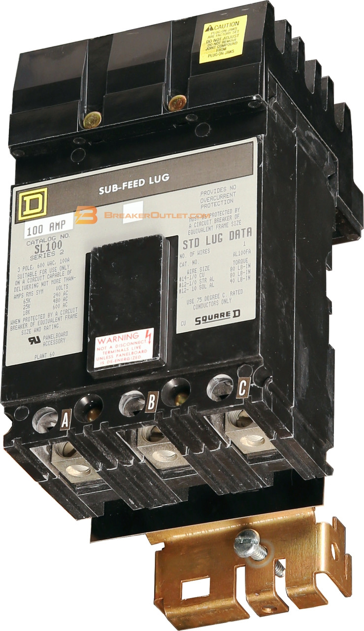 SL100 I-Line Sub-Feed 100 Amp Lug Kit by Square D Schneider Electric