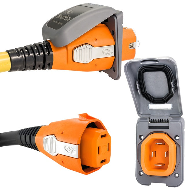 50 AMP CONNECT & INLET GRAY