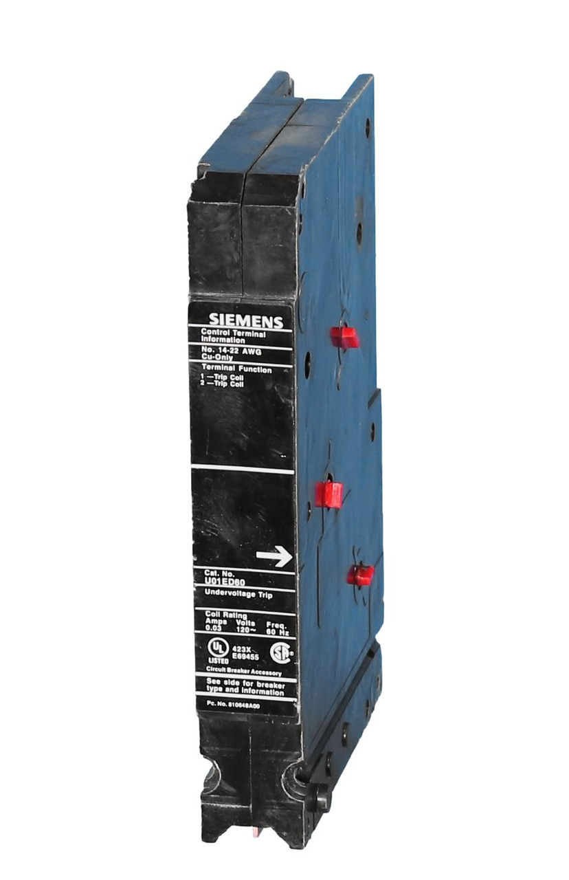 U01ED60 Undervoltage Trip for ED, HED Breaker Frames