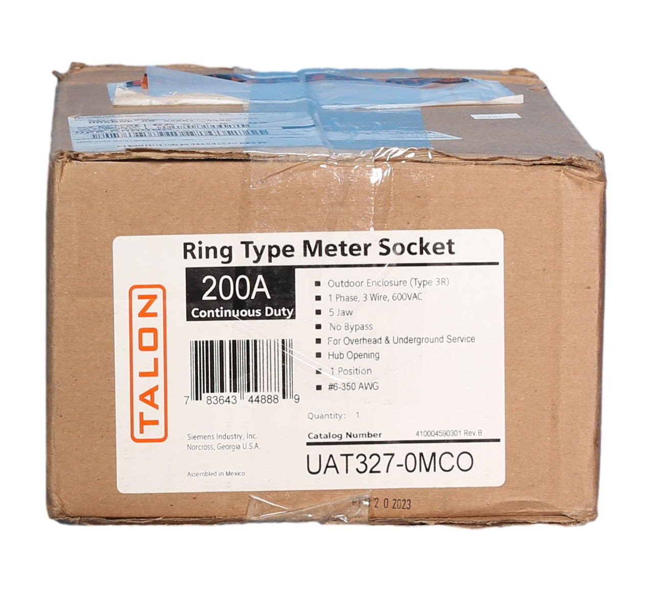 Talon UAT327-0MCO Single Meter 5J RING 1POS NO BPS MS OH