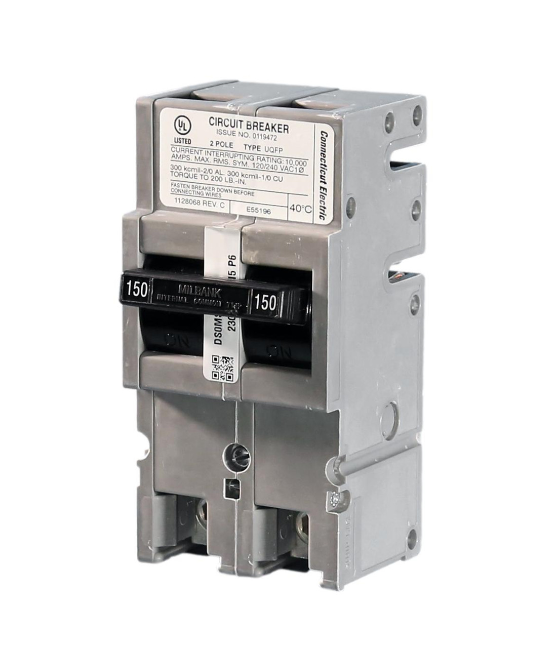 New UQFP2150 2 Pole 150A Plug-On Main Circuit Breaker Milbank