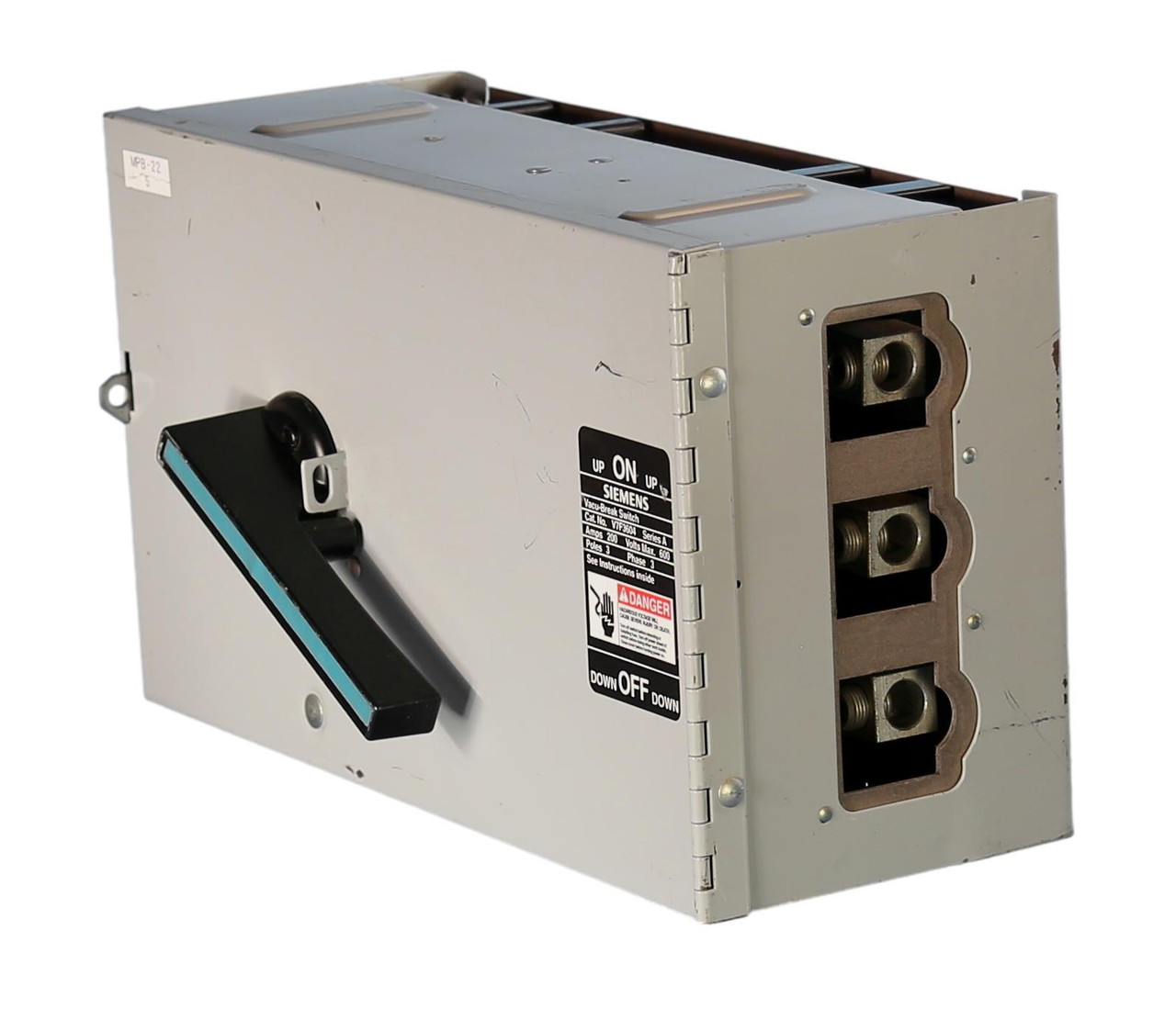 V7F3604 Siemens 200A Vacu-Break 600V Clampmatic Fusible Panel Switch