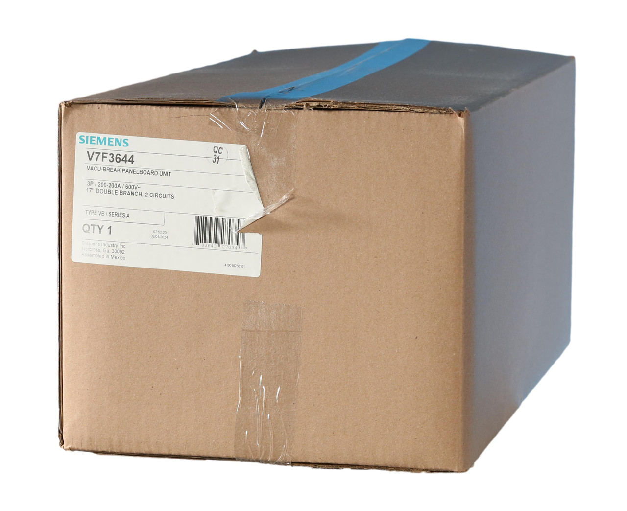 V7F3644 Siemens Twin 200A Vacu-Break Clampmatic Fusible Panel Switch