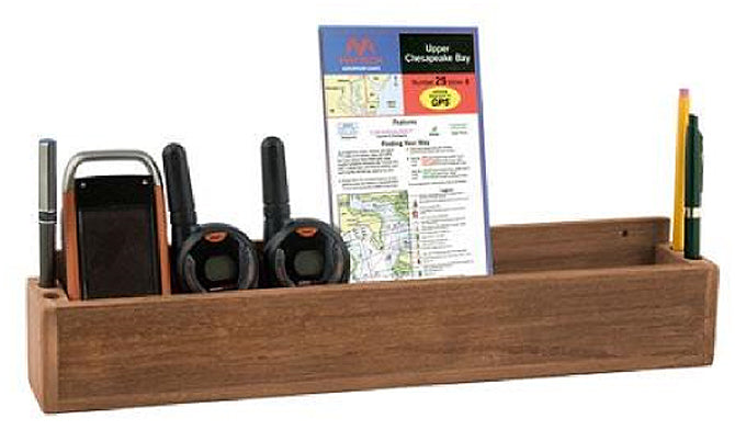 SeaTeak Navigation Tray, Teak 17-1/2"L x 3-7/16"H x 2-3/4"W