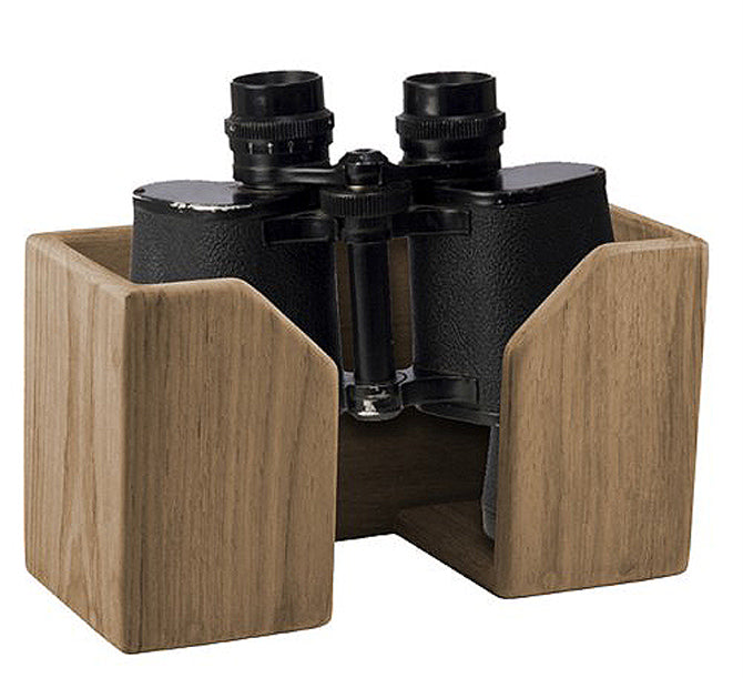 SeaTeak Binocular Rack Large, Teak 9-1/4"L x 4-1/4"W x 5-1/8"H