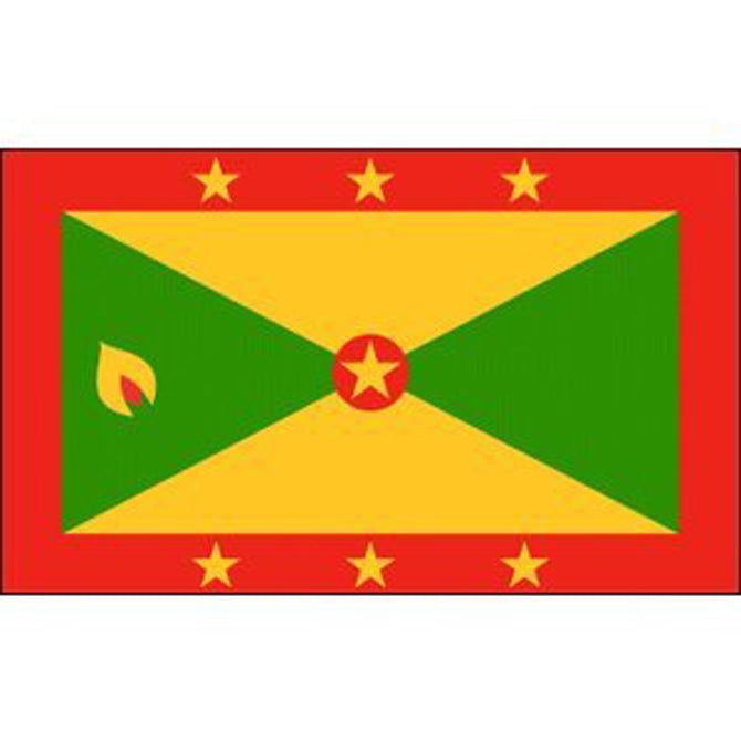Annin Grenada Courtesy Flag - 12" x 18"