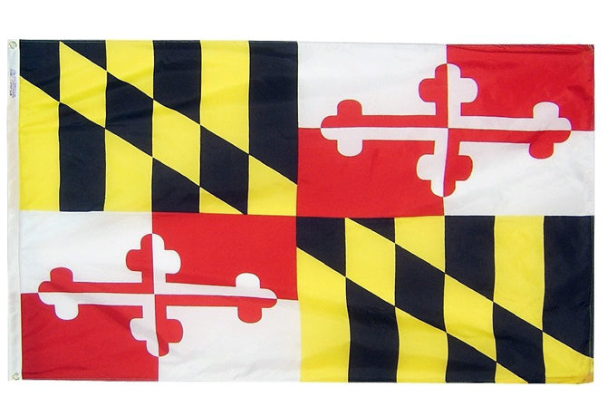 Annin Maryland - Screen Printed Nylon Flag - 24" x 36"
