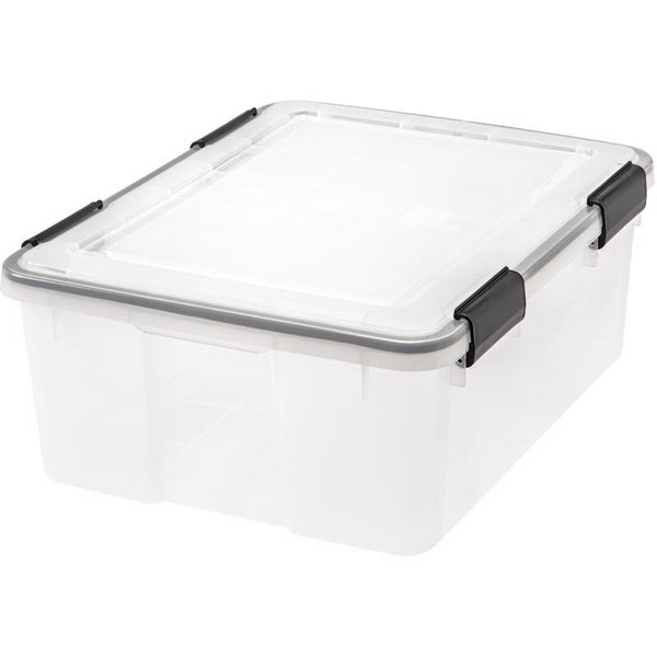 IRIS WEATHERPRO 30 qt Clear Storage Box 7.75 in. H X 15.75 in. W X 19.7 in. D Stackable (Pack of 6)