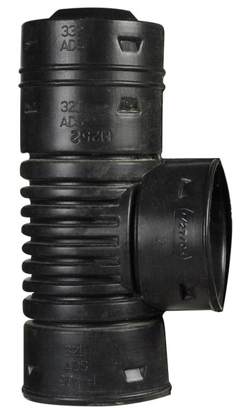 Advanced Drainage Systems 3 in. Snap X 3 in. D Snap Polyethylene 10 in. Blind Tee 1 pk