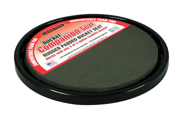 Leaktite Plastic Black 11 H x 3 W in. Companion Padded Bucket Seat Lid 5 gal.